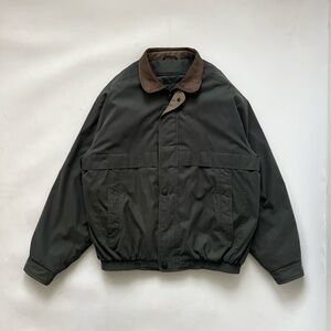 Members Only Olive Bomber Jacket with Brown Collar